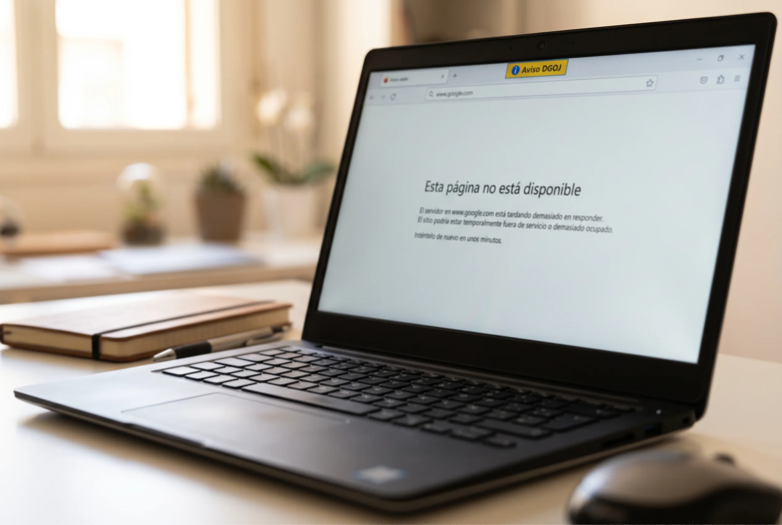 Pantalla de navegador mostrando un dominio de sportsbook bloqueado por DNS en España