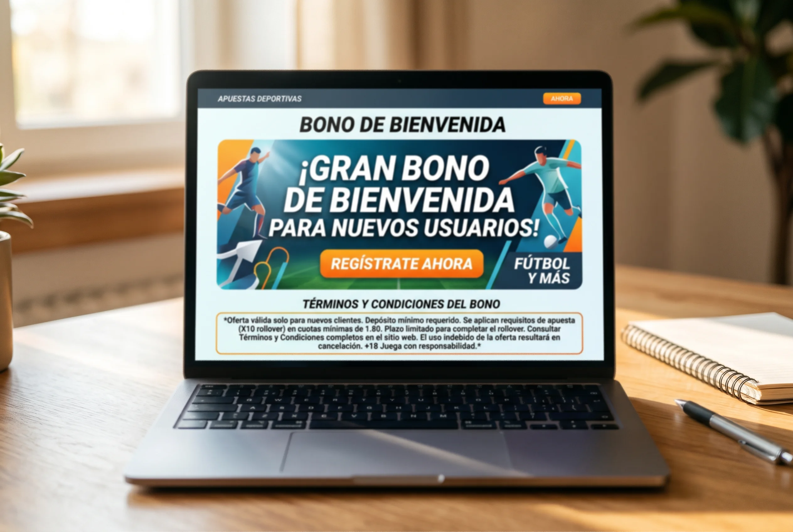 Captura de página de bono de bienvenida de sportsbook cripto con requisitos de apuesta resaltados