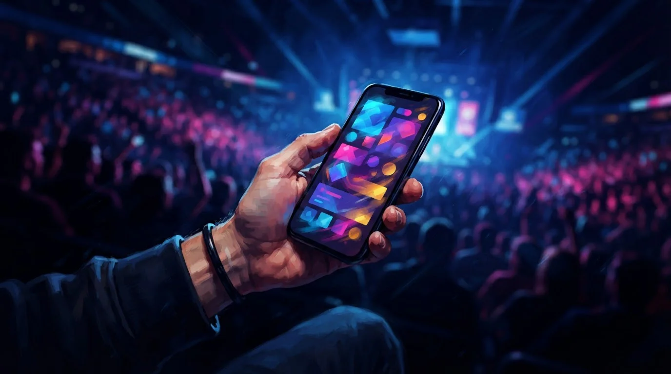 Teléfono en mano representa el acceso móvil mediante PWA CHEXX