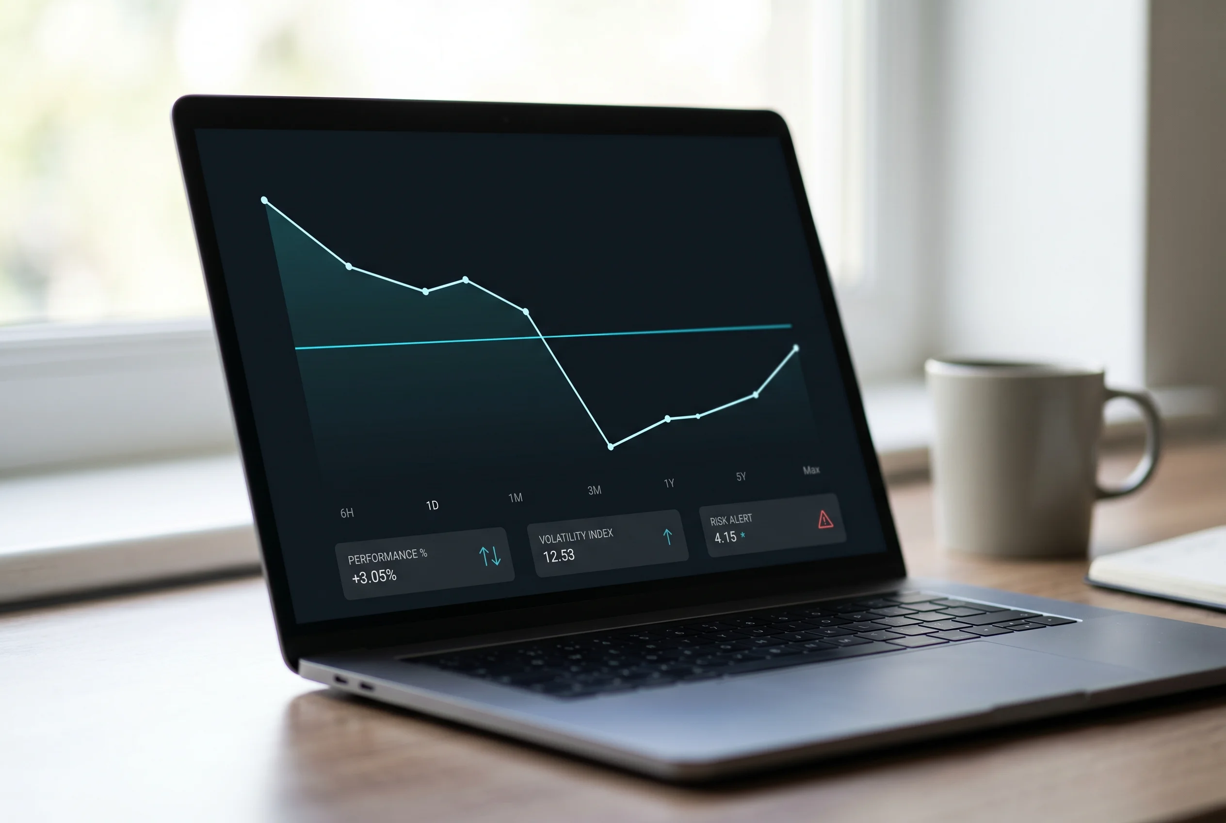 Gráfica de precio de stablecoin mostrando desviación temporal del valor de un dólar